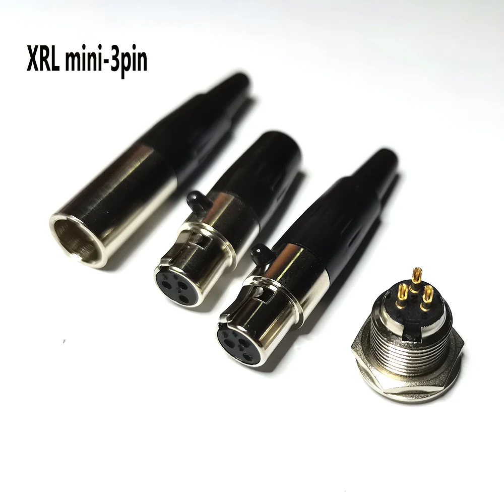 

5/20/100PCS XLR mini 3pin 4pin 5pin 6in 7in plug socket mini xlr to audio microphone connection adapter