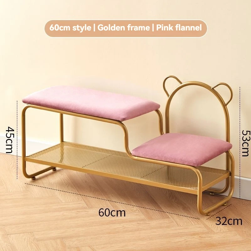 Integrated Shoe Changing Stool And Shoe Cabinet for Home Entrance Simple Design Door with Changing Stool at Entrance