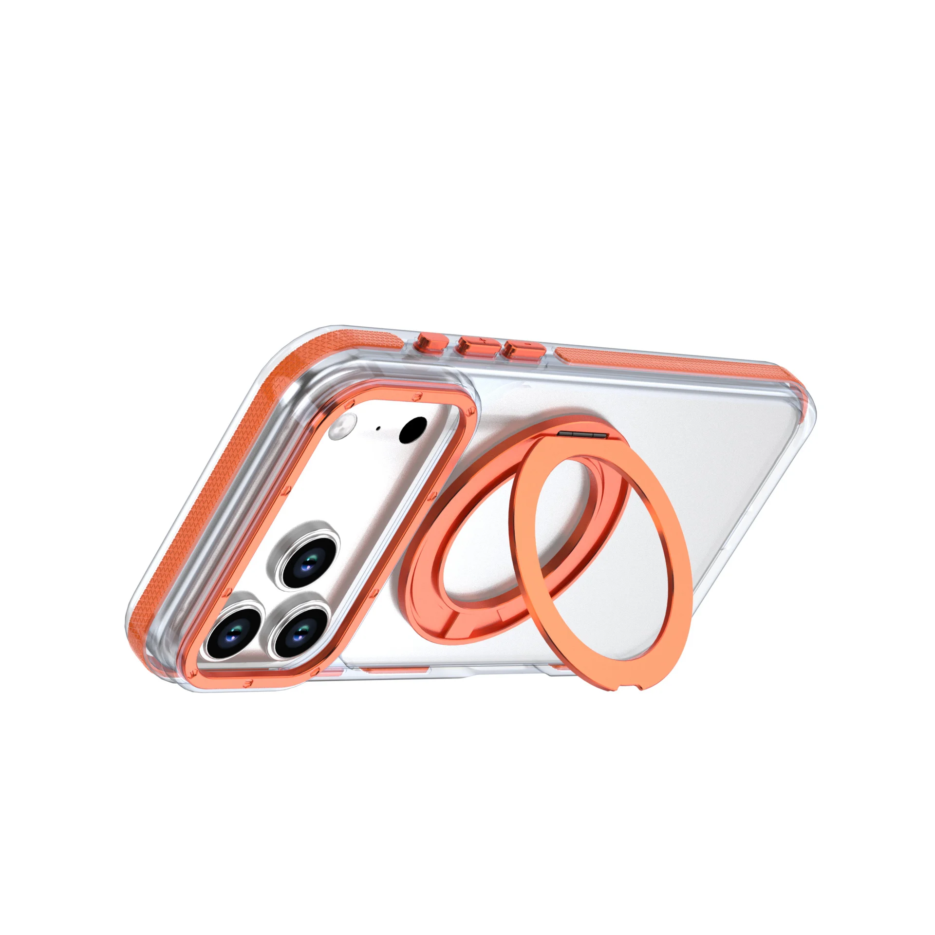 Etui na iPhone 18 Pro / 18 Pro Max Przezroczyste z Obrotową Magnetyczną Podstawką, Pełna Ochrona Ramy, Odporne na Wstrząsy, Hybrydowe Etui — zdjęcie produktu 6