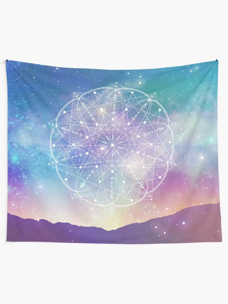 Sacred Geometry (Interconnected) Tapestry Nordic Home Decor Room Decorations Tapestry