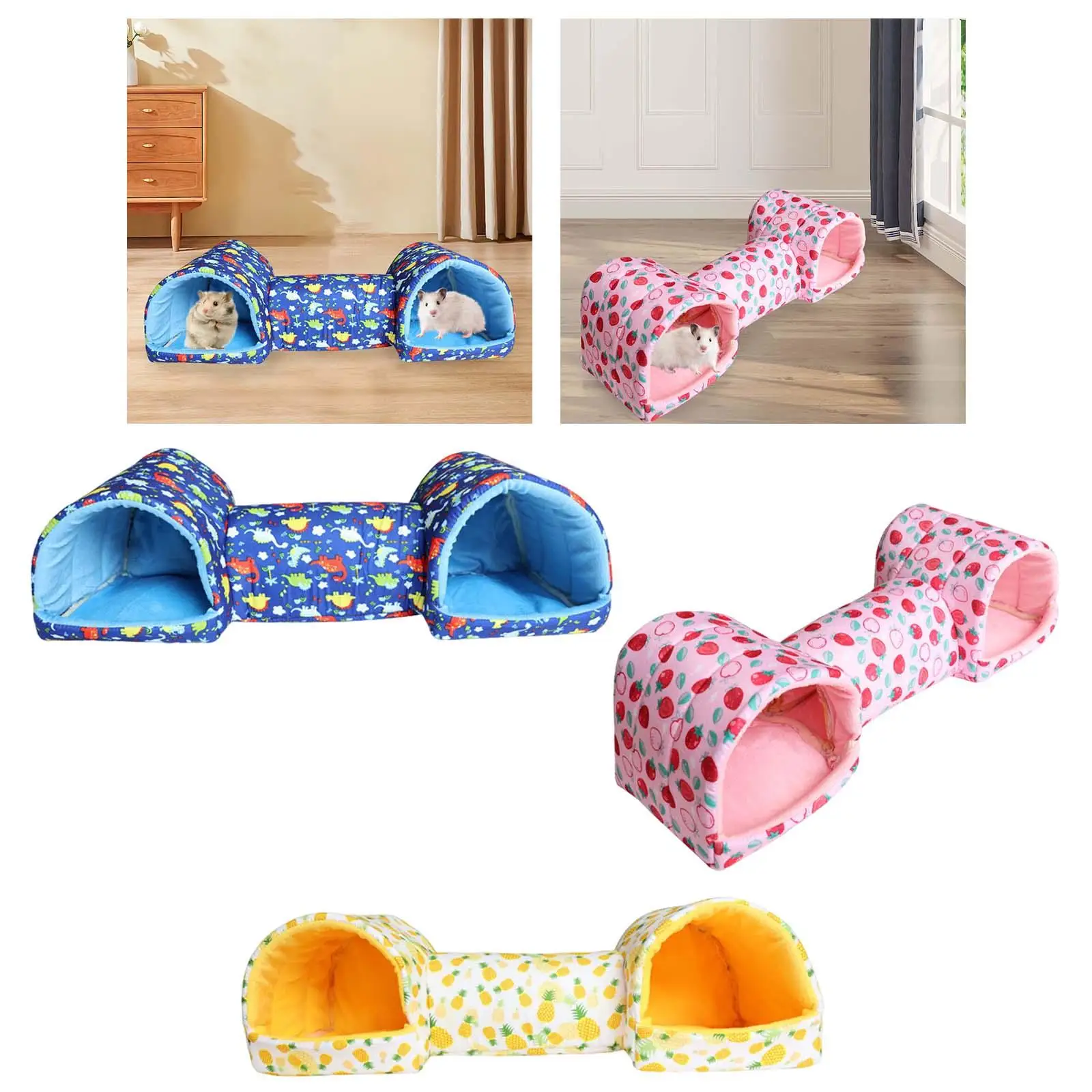 مخبأ الهامستر يستريح قفص الملحقات نفق خنزير غينيا منزل الحيوانات الصغيرة للحيوانات الصغيرة السنجاب شينشيلا الفئران النمس #3