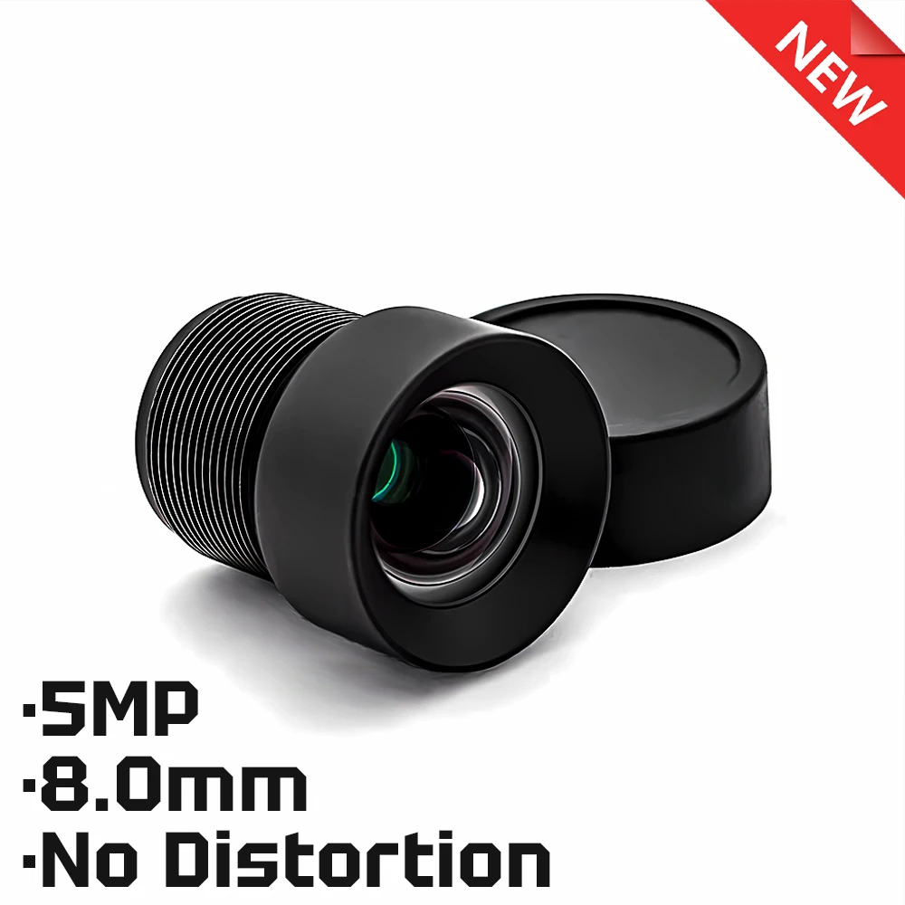 

WGWK-0242 M12 Mount Lens 5MP Security Camera Lens 8mm Fixed Focus 3.0 F/No(Max) 1/2.5"PS5520 1/2.7" OV2710 For IP CCTV Cameras