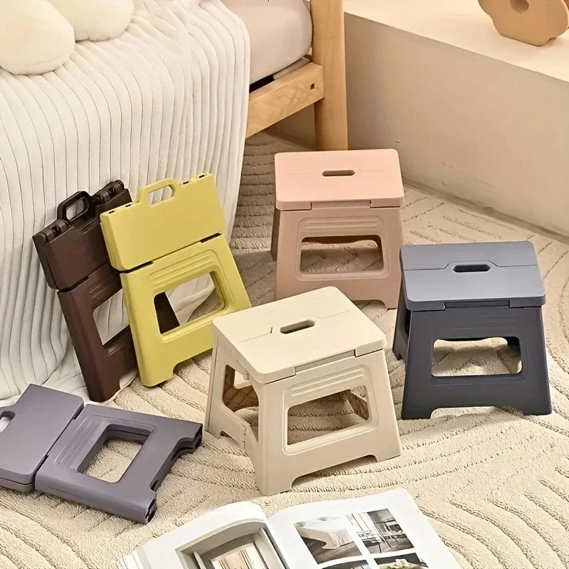 New Integrated Design Folding Stool Lightweight And Thickened Structure Portable For Home Camping And Fishing