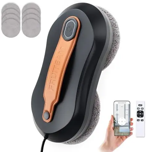 

Робот для мытья окон FRUITEAM - управление через приложение и пульт, двойное распыление, тройная безопасность, интеллектуальное определение маршрута