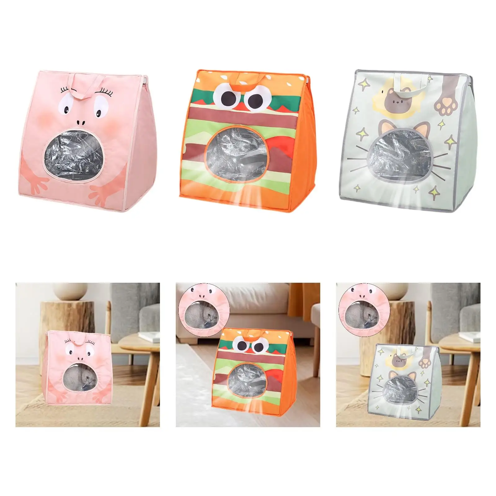 

Pet Cooling House Supplies Versatile Insulation Lounge Bed Cave Cooling Cat House for Indoor Cats Puppy Kitten Small Animal