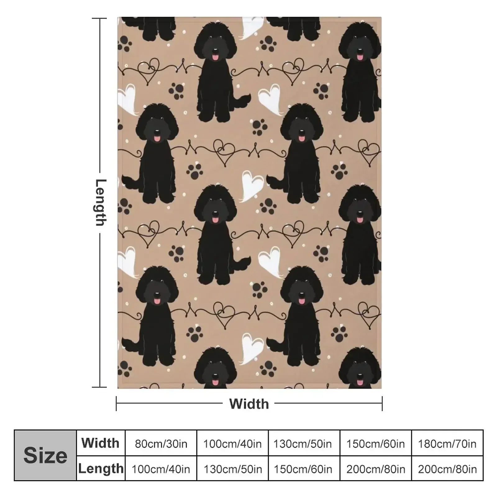 LOVE Black Labradoodle Throw Blanket Sofa Throw funny gift Large Multi-Purpose Blankets