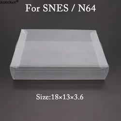 Clear transparent Protector Case for SNES N64 CIB games plastic PET Protection Box collect display storage boxes