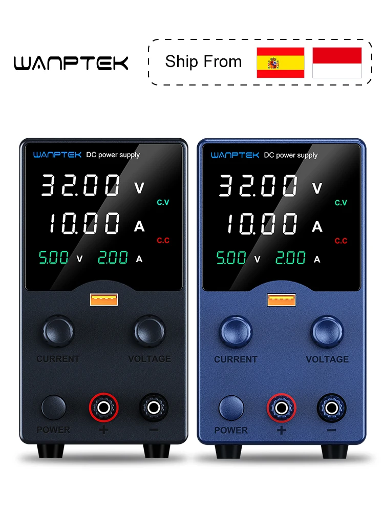 Wanptek Labor-Netzteil, 30 V, 5 A, 30 V, 10 A, 60 V, 5 A, 120 V, 3 A, einstellbar, mit USB-Ausgang, Display, Laborbank, DC-Netzteil