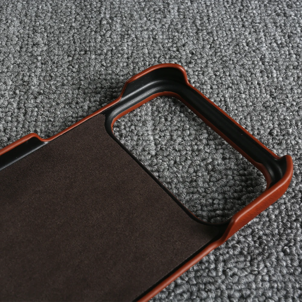 For Magsafe Genuine Leather Phone Case for iPhone Air 16 15 17 Pro Max 17e 16e 14 Plus 13 Mini 12 11 Magnetic Back Cover Coque view 3