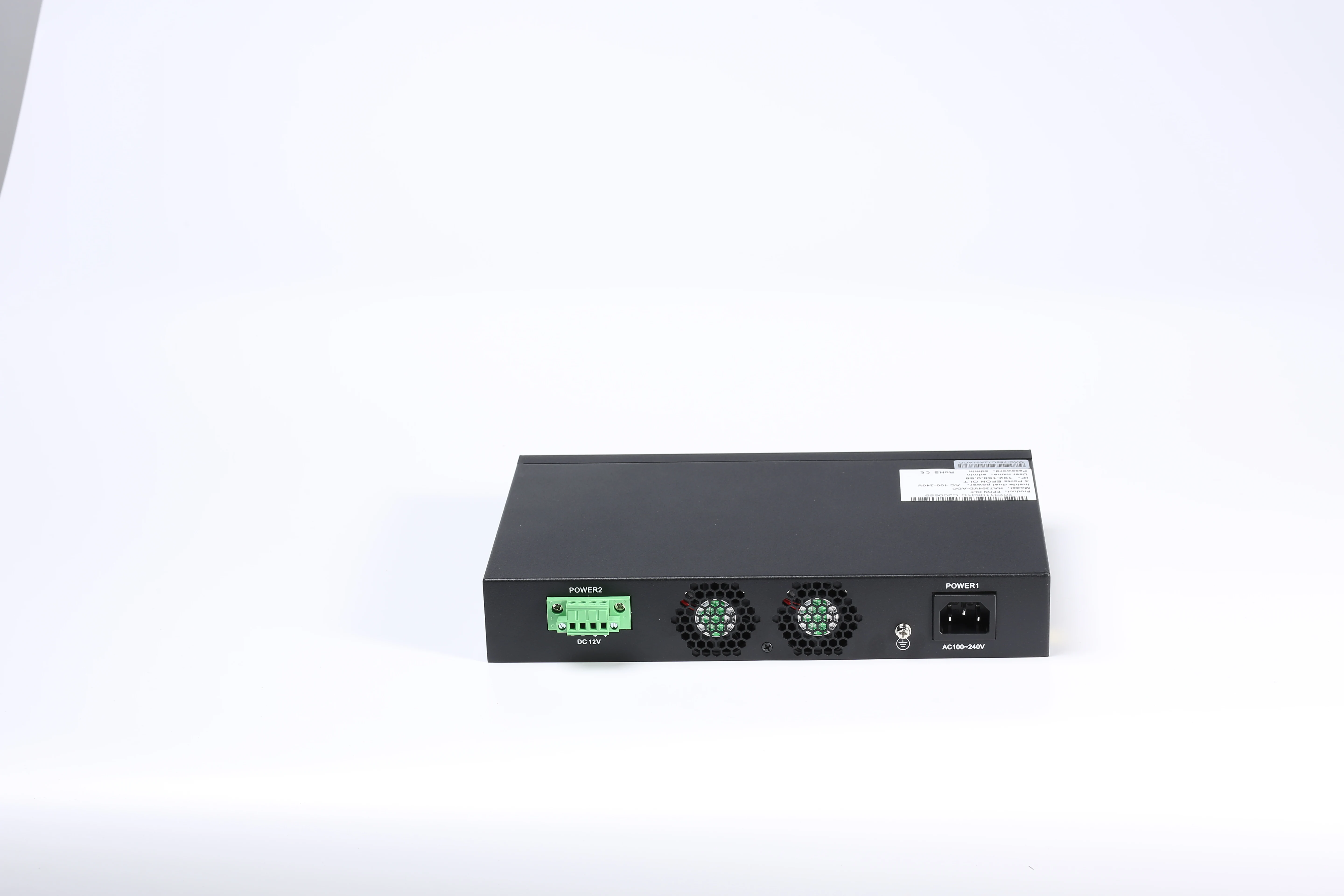 HiOSO OLT pizza box type 4 SFP PON ports EPON OLT With 4 px20+++ Pon Sfp Moduels 1AC+1DC power supply