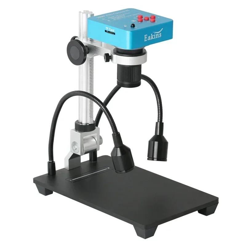 2K 4K 48MP 8.3MP 1080P USB HDMI VGA Industry Electronic Video Microscope Camera + 80X C mount Lens + Stand For PCB Soldering