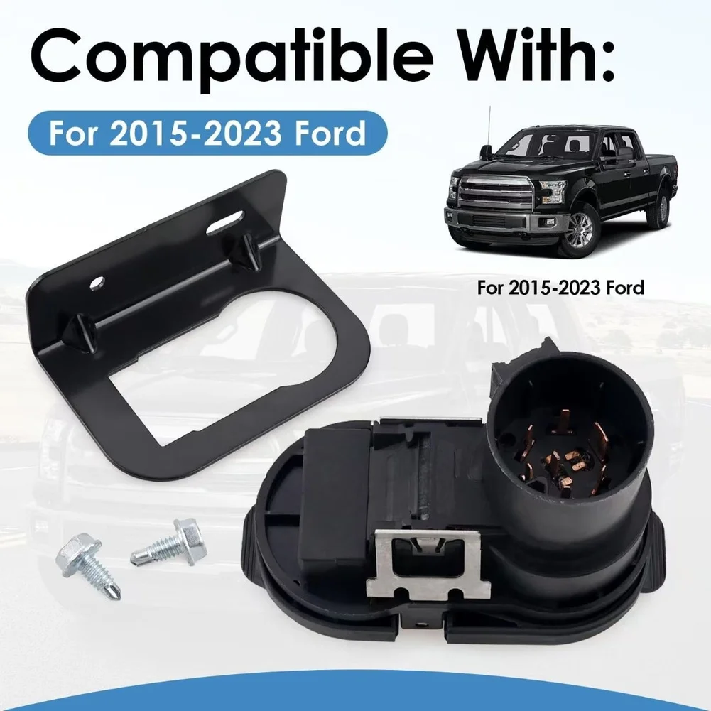 For Ford-Compatible Trailer Brake Harness 7-Pin Round to 4-Pin Flat Towing Connector OEM 9U5Z14489MAA for F150 F250 F350