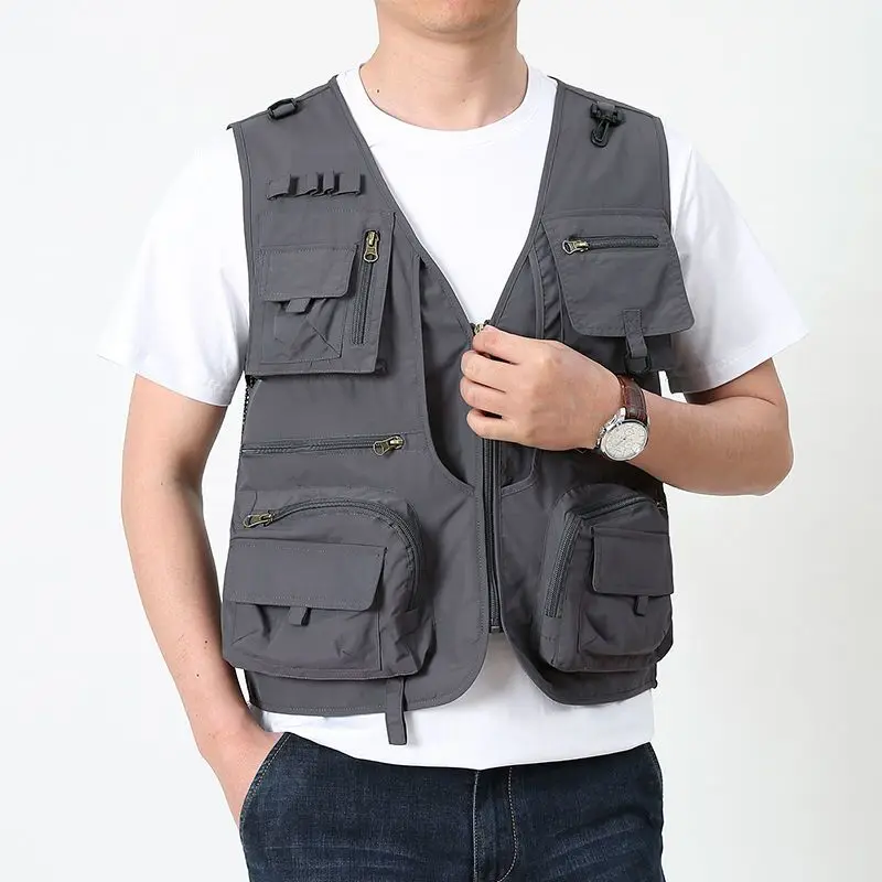 

Lightweight Summer Men's Outdoor Fishing Vest Quick Dry Multi Pocket Photography Gilet with Breathable Mesh​