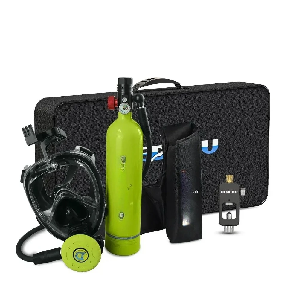 Mini  Tank Set Respirator Air Tank Hand Pump 1.0L Scuba Diving Cylinder for Snorkeling Diving Equipment