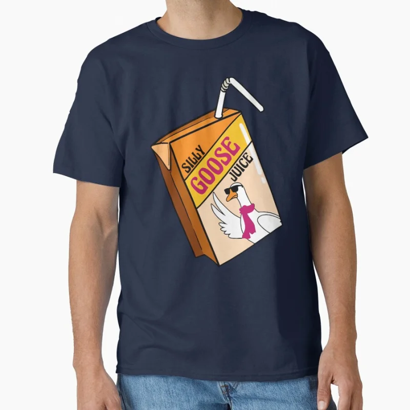 Silly Goose Juice Duck humor Cute Goose meme Funny t shirt for men Large size Tops S-6XL 100% cotton printed Clothes