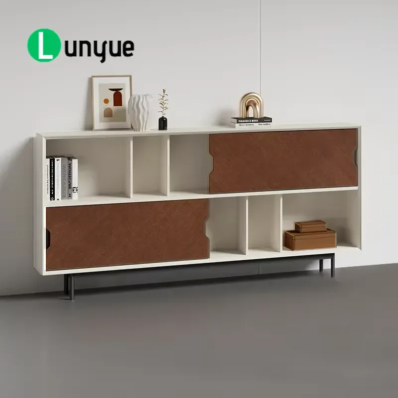 Luxury Modern Office File Storage Side Cabinet with Sliding Door High Quality Sideboard for Home Office Document Organization