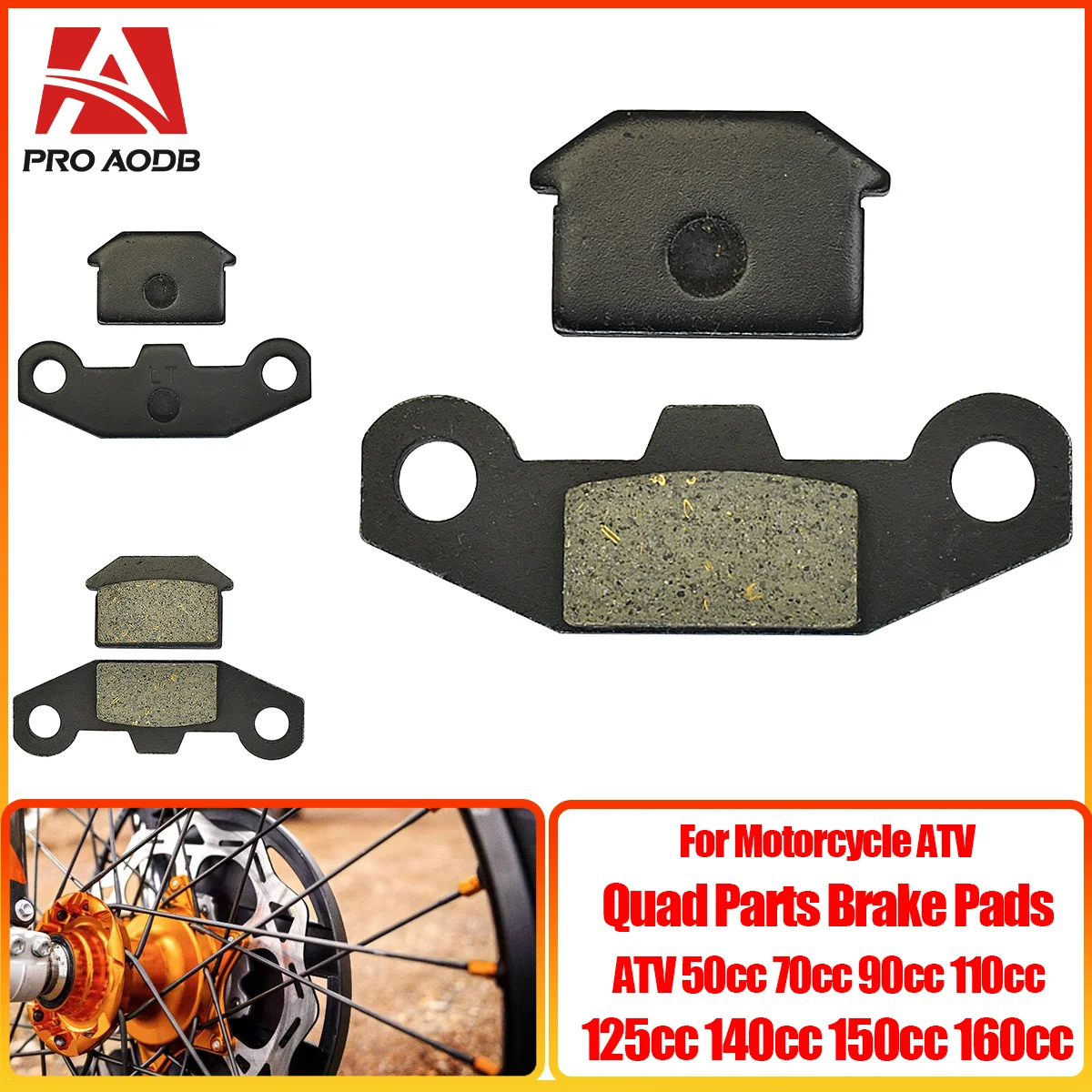 Pastillas de freno de disco delanteras y traseras para SDG SSR 50cc 70cc 90cc 110cc 125-150cc 160cc ATV Dirt Pit Bike