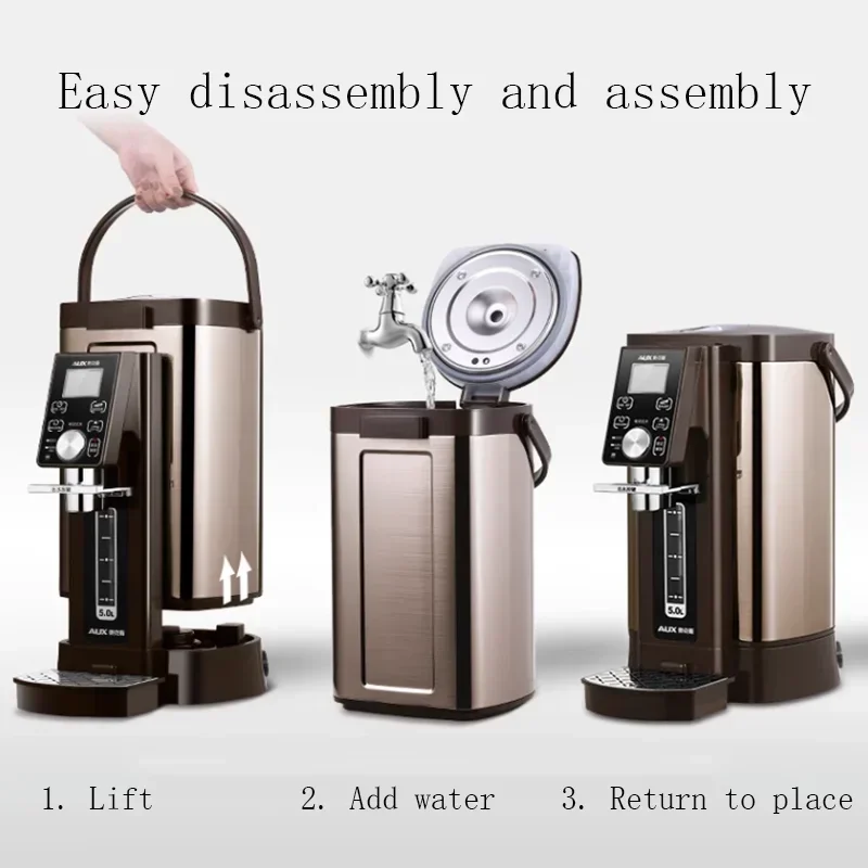 Electric Kettle Thermostatic Kettle Split Boiling Bottle Water Heater Thermal Insulation Household 5L 304 Stainless Steel