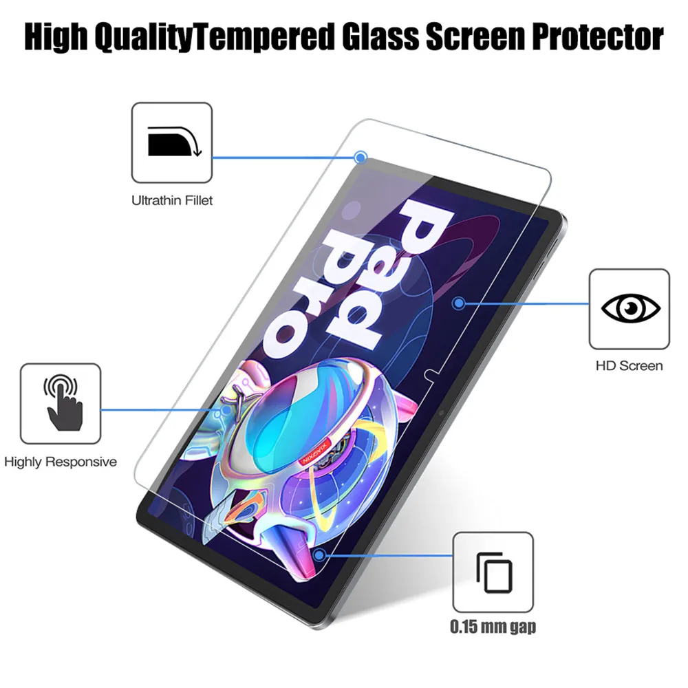 2PCS Tempered Glass Screen Protector for Lenovo Y700 Legion TAB M10 Fhd Plus M9 M8 P11 Pro P12 Xiaoxin Pad Tablet Accessories