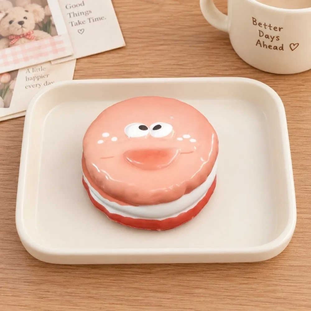New Jumbo Expression Squeeze Fidget Funny Cookie Series Macarons Slow-rebound PU Squeeze Children Gifts