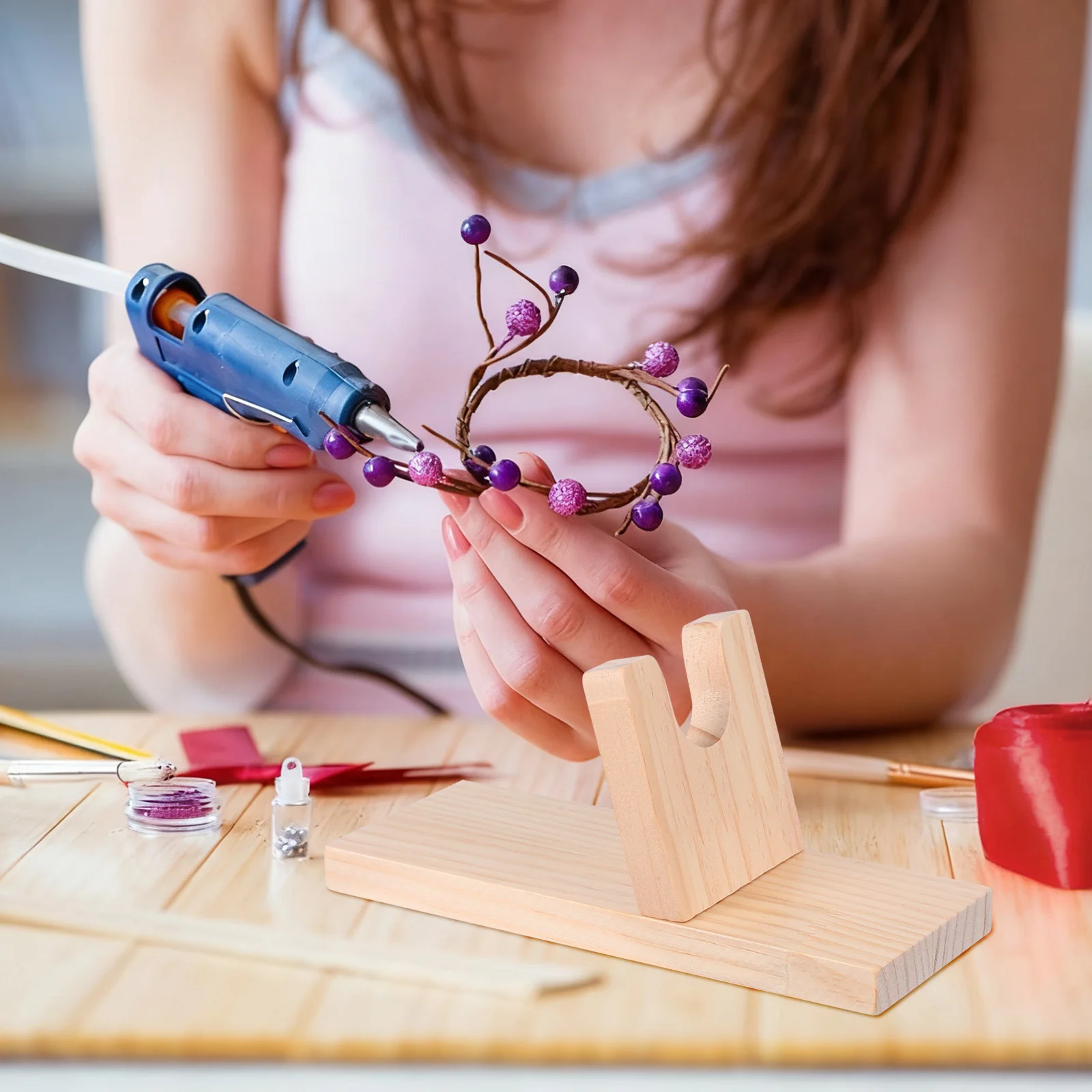 

Hot Glue Sprayer Fixing Rack Craft Holder Hair Holder-storage Crafts Stand for with Shelf Bulk Items