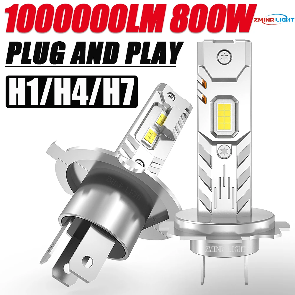 H7 H4 H1 Светодиодные фонари для автомобильных фар Лампа 1000000LM Мини беспроводная автолампа + 800% яркие прожекторы Автомобильные фары 12 В 24 В