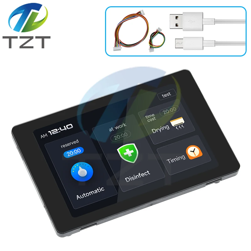 Imagem -04 - Placa de Desenvolvimento Esp32 com Tela Lcd Multi-touch Capacitiva Bluetooth Embutido Wi-fi Wt32-sc01 Plus 35 320x480 1pc