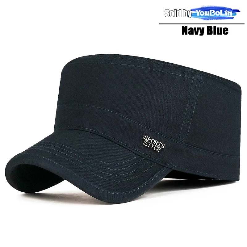Unisex Flat-Top-Militärmütze - Lässige Outdoor-Baumwoll-Armeemütze – Detail 16