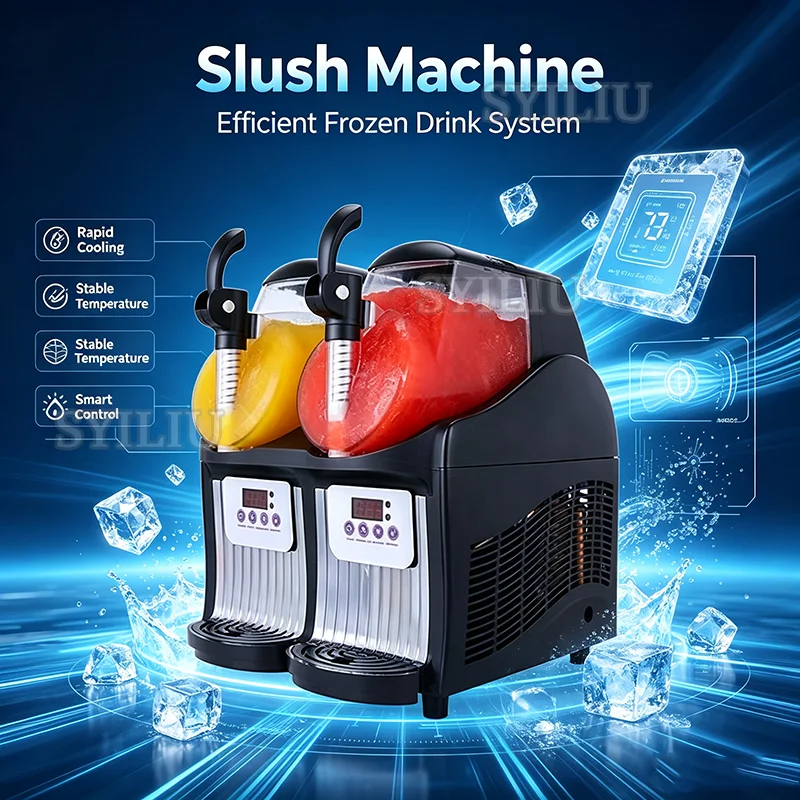 Commercial Milk Tea Shop Slush Smoothie Equipment Stainless Steel Snow Melt Machine Slush Machine