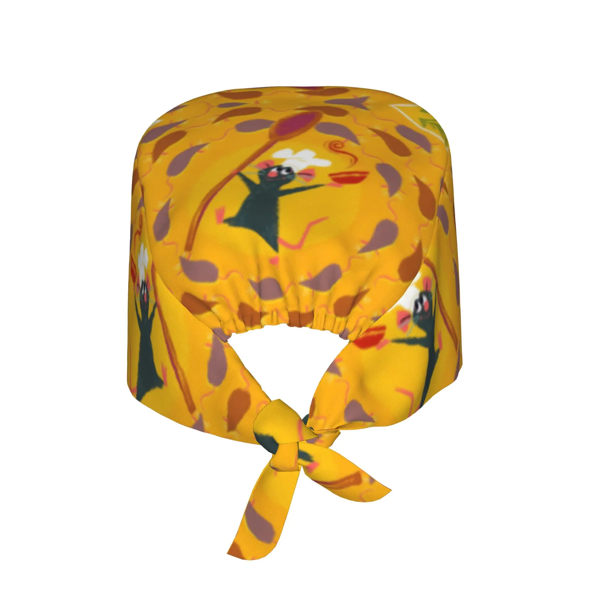 Custom R-Ratatouilles Anime Chef Scrubs Cap Surgical Hats Men Women Mouse Operating Room Cap Nursing Cap Lab Works Hat