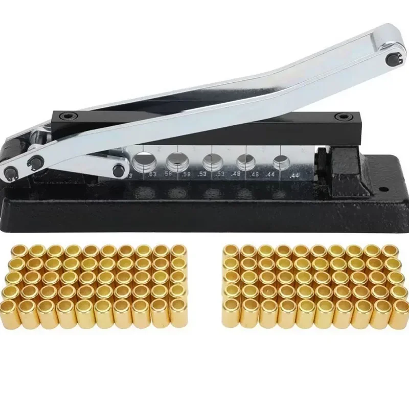 Bench Mounted Manual Hose Crimper Heavy Duty Air Hose Crimping Tool with Brass Ferrules for PVC Rubber Hose
