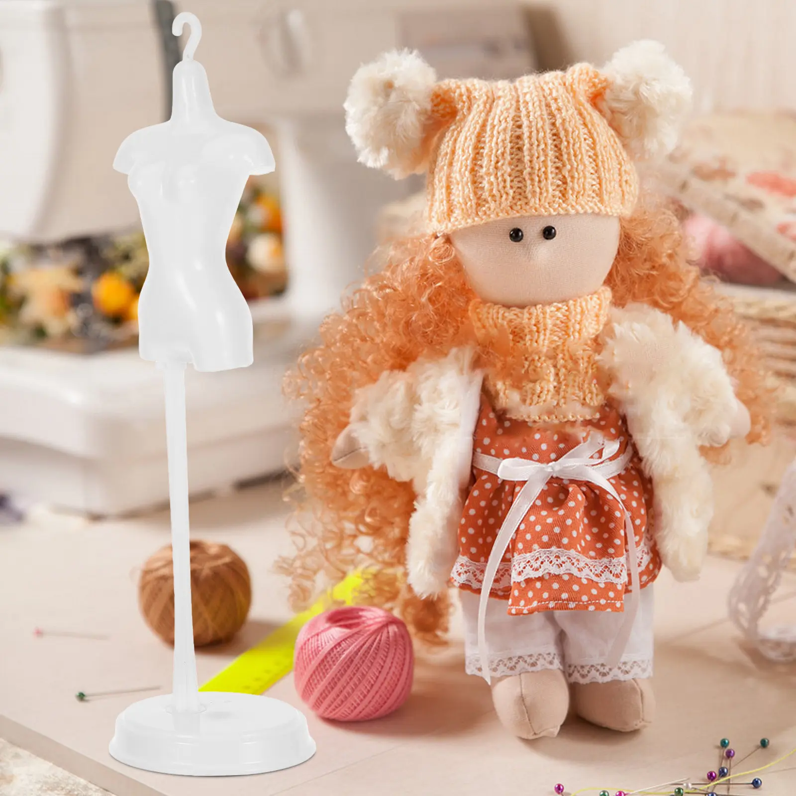 Mannequin Stand Miniature Dress Gown Display Hanger Support for Collectors Enthusiasts Realistic Simulation Stable