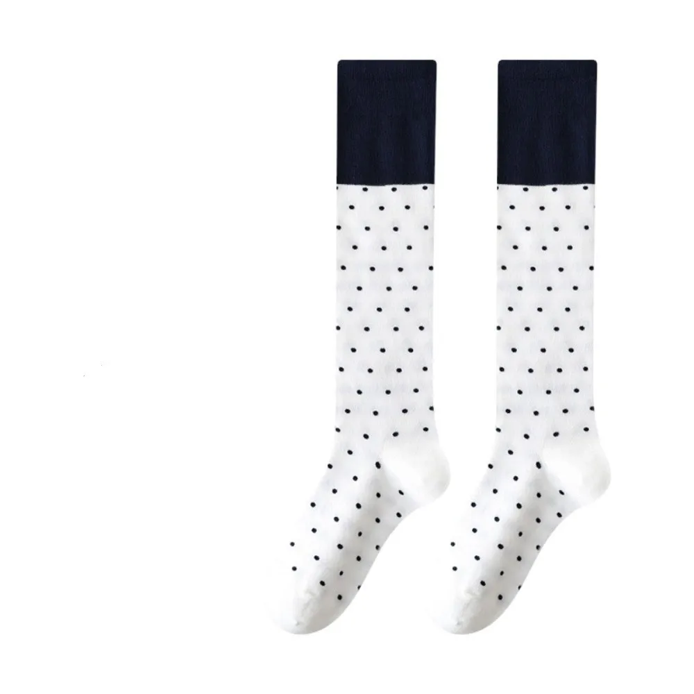 Fashion Korean Style Long Socks Color Matching Elastic Knee Socks Cotton Women Stockings Women