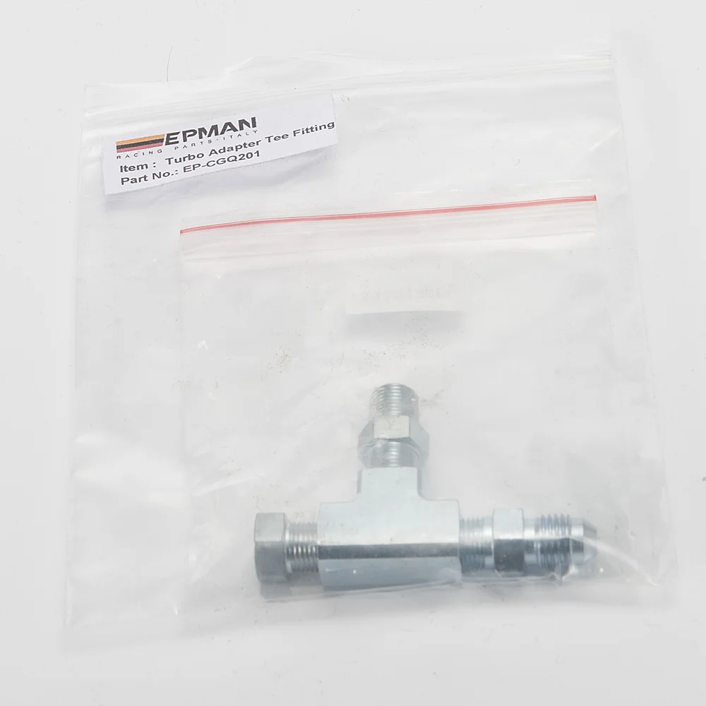 EPMAN 1/8NPT to 4AN Turbo Adapter Tee Fitting w/ Block Oil Feed Pressure Sensor EP-CGQ201