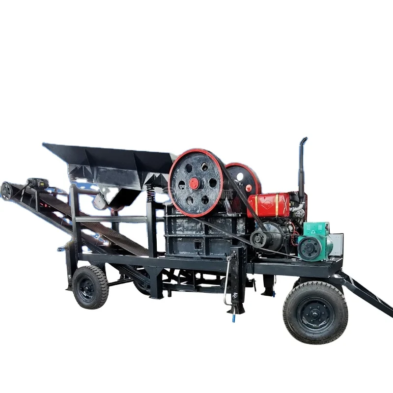 YG Portable Mobile Diesel Engine Stone Rock Jaw Crusher with Crushing and Screen Station Plant Featuring Core Motor Component