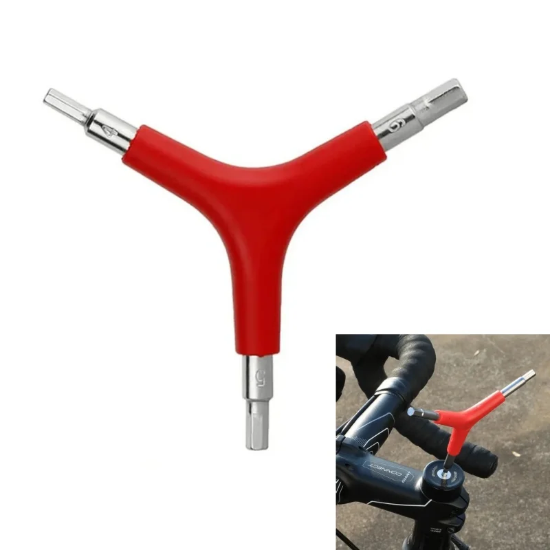 Cycling 3 Way Hex Wrench Inner Hexagon Spanner Y-Shaped 4/5/6mm for Outdoor Camping Mountain Bike Bicycle Maintance Repair Tool