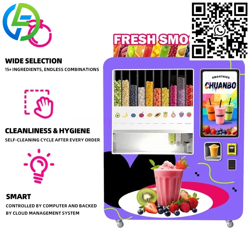 Customized New Commercial 24H Intelligent Desktop Fresh Fruit Smoothies Vending Machine