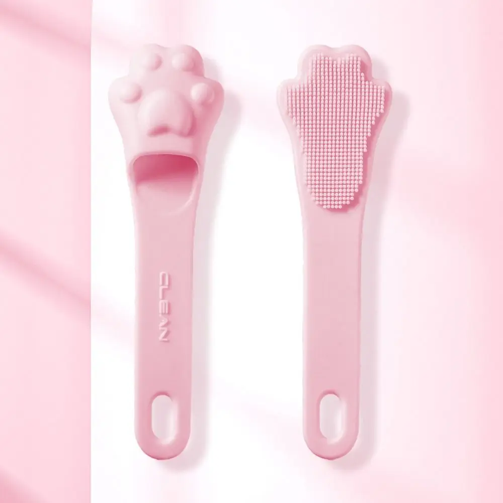 Silicone Cat's Paw Silicone Face Brush Facial Washing Deep Clean Finger Nostril Brush Exfoliating Comfortable Skin Care Tool