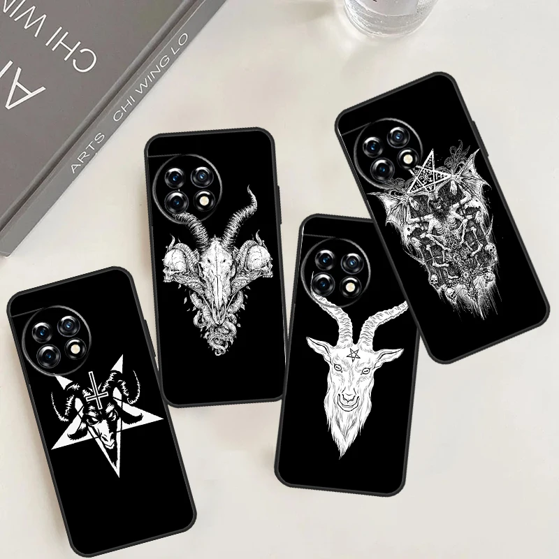 Goat Head Satan Case For OnePlus 12 11 9 10 Pro 8T 9R 10T 10R 12R OnePlus Nord 2 2T N20 N10 CE 3 Lite Cover