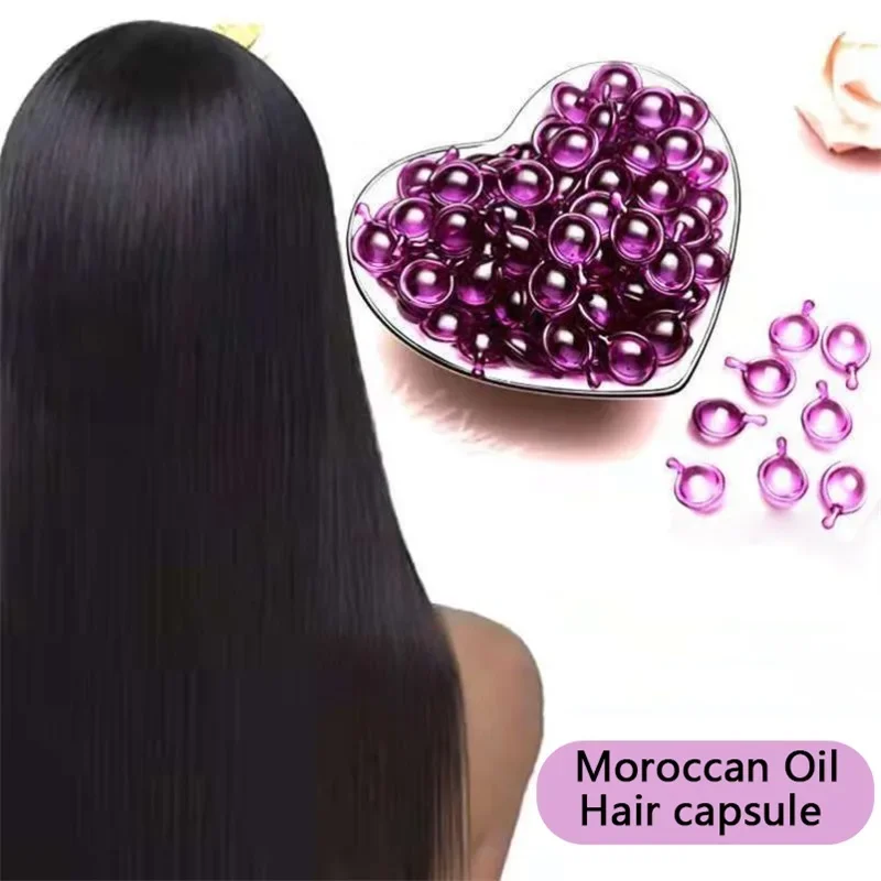 Hair Vitamin Capsule Pro Keratin Complex Oil Smooth Silky Hair Serum Anti Hair Loss  Mask Repair Damaged