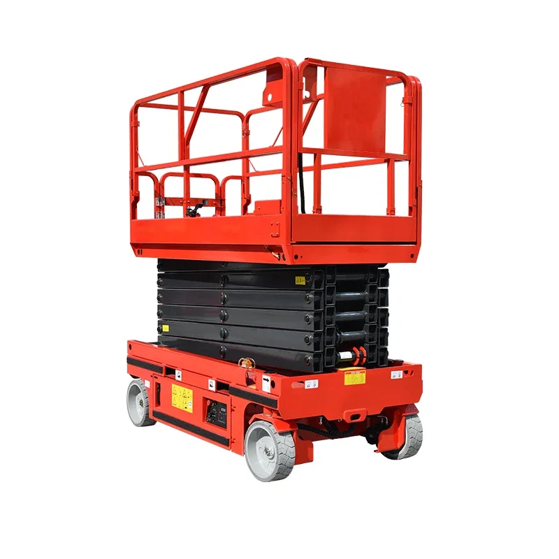6m 8m 10m 12m 14m High Quality Battery Driven Adjustable Aerial Scissor Lift Work Platform
