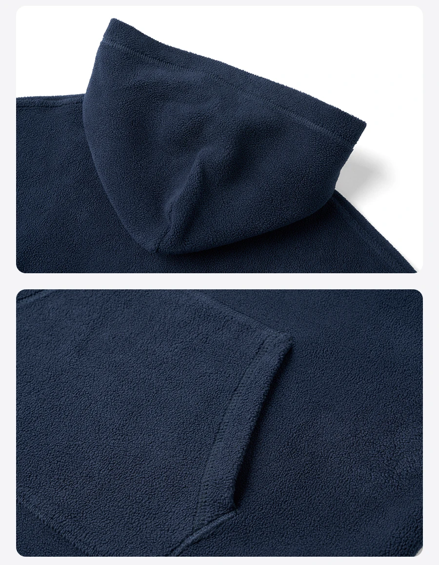 SIMWOOD 2026 Autumn Winter New Oversize Comfortable Polar Fleece Hoodies Men Warm Logo Embroidery High Quality Sweatshirts
