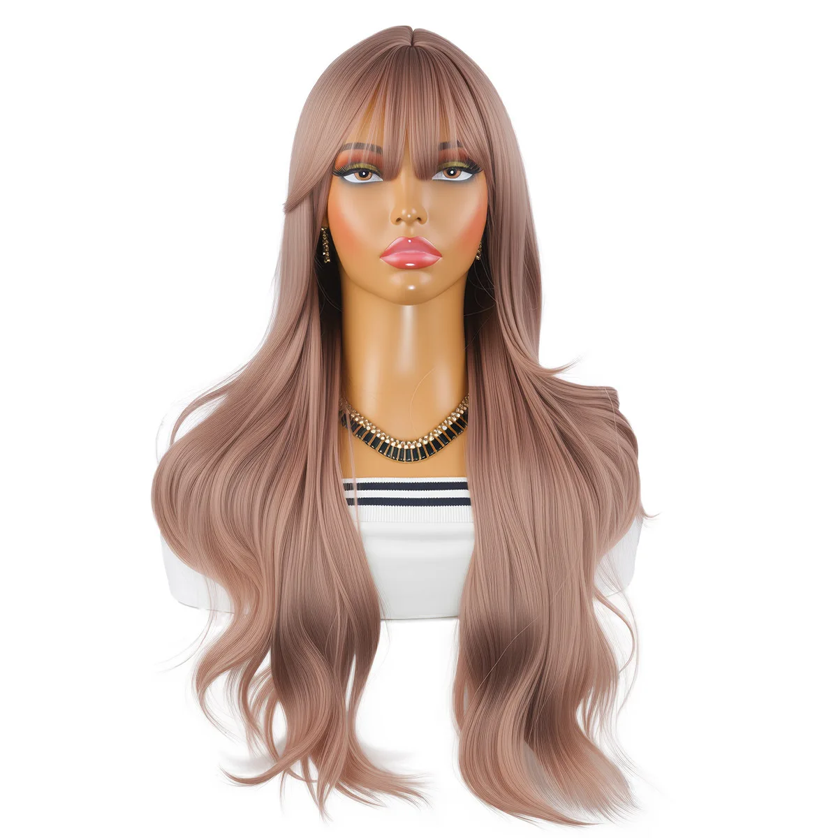 

SQRDGQ повседневные женские парики для вечеринок, натуральные синтетические парики для женщин, бордовый, золотистый, светлый парик, женские парики высокого качества