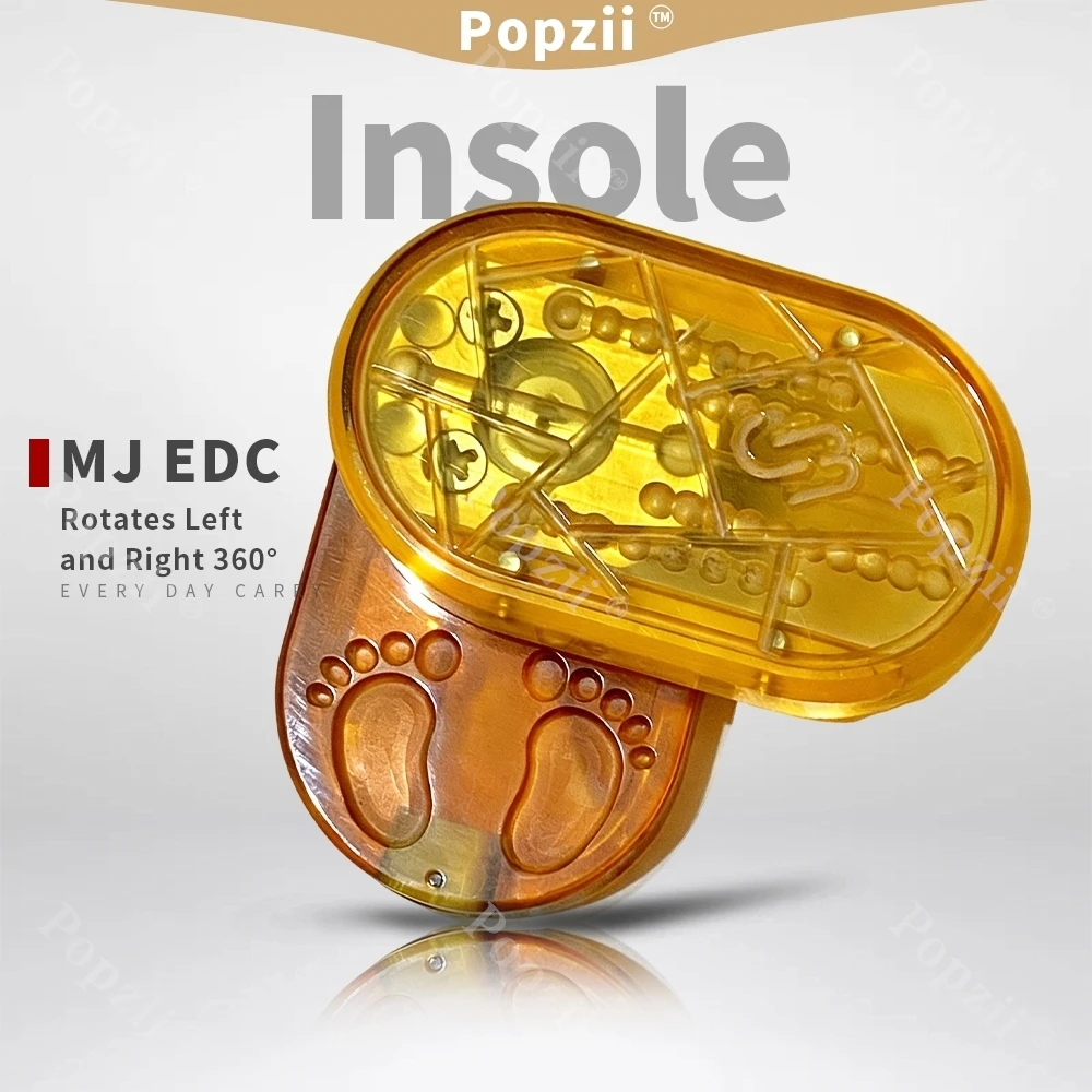 MJ EDC Insole PEI Mechanical Fidget Slider Rotates Left and Right 360° Fidgeting toy Stress Relief Gadgets Anxiety Toys
