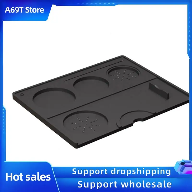

A69T 2X Espresso Tamping Mat Silicone Coffee Tamper Mat Coffee Pad Tamp Station For Barista Tool Bar Espresso Accessory-Black
