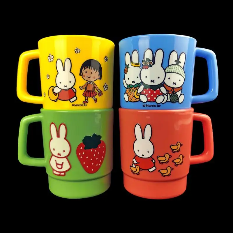 

Kawaii Anime Miffy Rabbit Meatball Water Cup Rinsing Cute Cartoon Anti Scald and Anti Fall Children's Water Cup Gifts for Kids