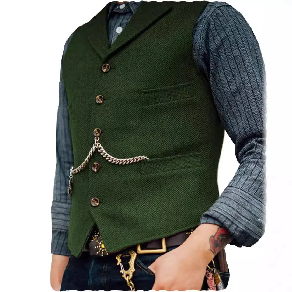 Glawedding-Gilet Slim Fit pour Homme, Gilet à Boutonnage Simple, Divgroomsman, Y1855