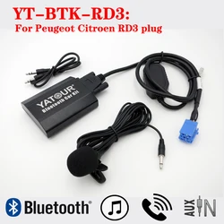 Hot selling for Peugeot Citreon 106 2006 206 206CC 307 406 C3 C4 C8 Xsara RD3 Yatour BTK Bluetooth music phone call adapter
