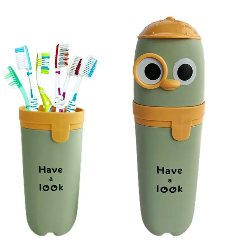 New Cute Cartoon Toothbrush Case Bathroom Toothbrush Cover Portable Anti-dirty Toothbrushes Box For Traveling Business Trip