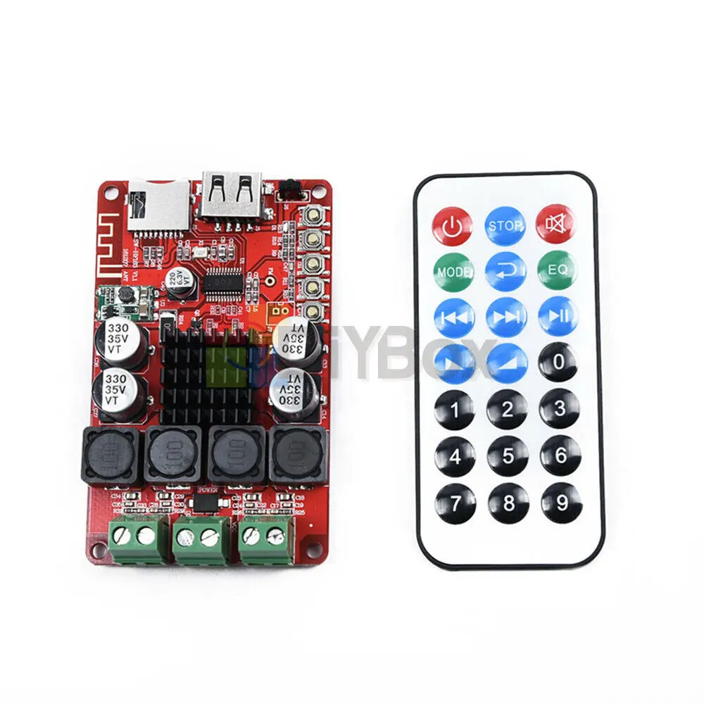 

TPA3116 2X50W аудио Мощность Bluetooth усилитель платы модуля с дистанционным управлением